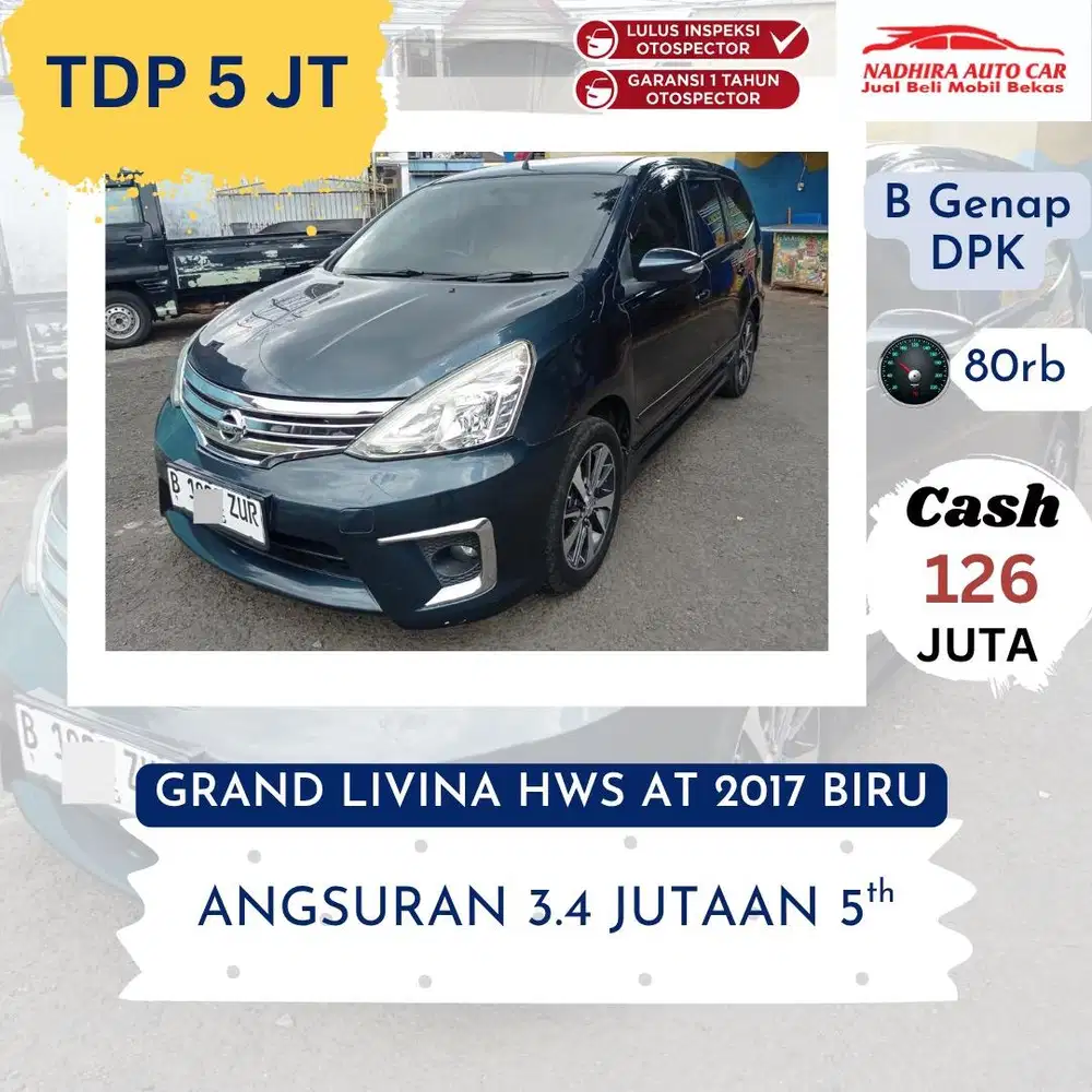 Promo TDP 5 Rupiah Grand Livina HWS AT 2017 Biru