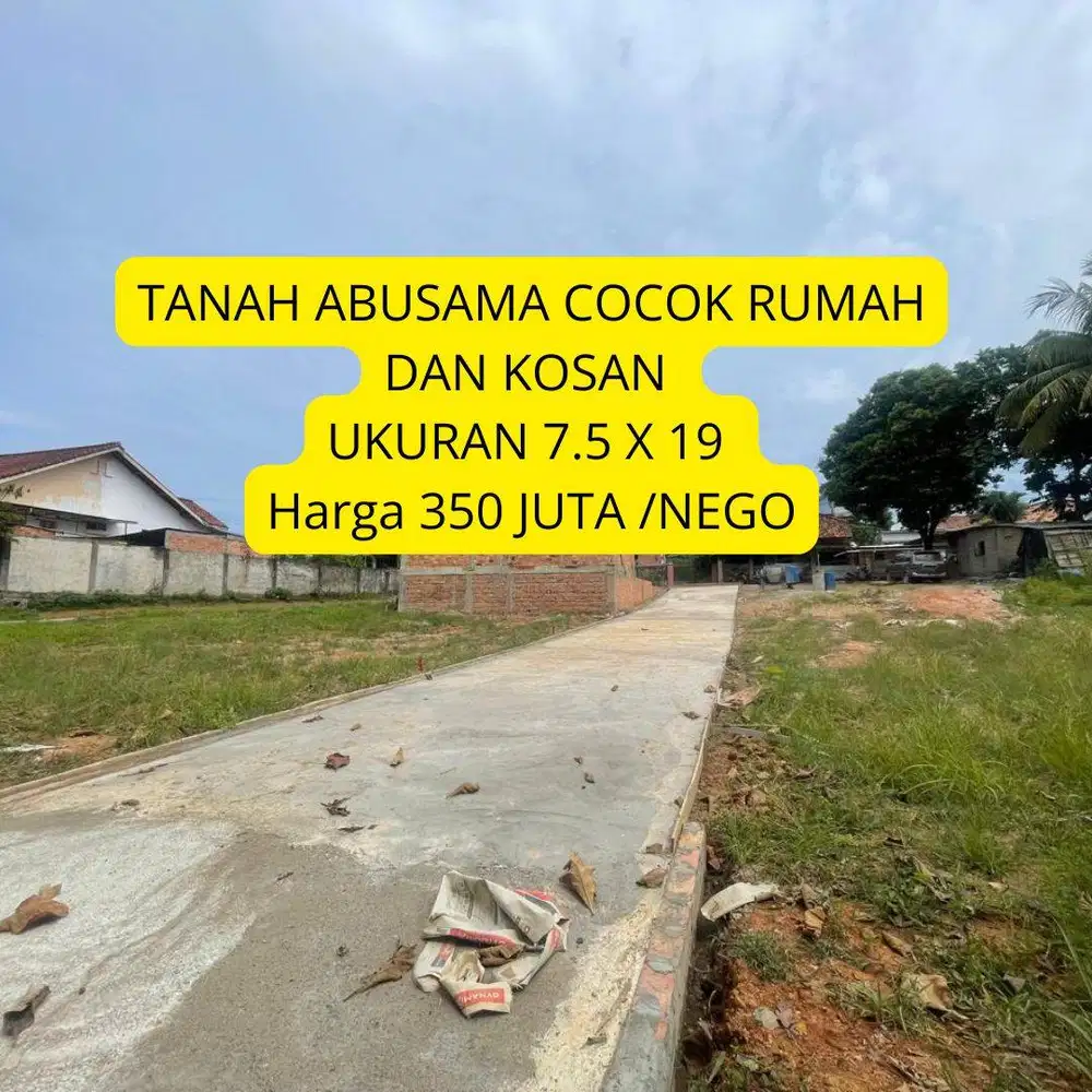 TANAH KAVLING ABUSAMA SHM READY SIAP AJB