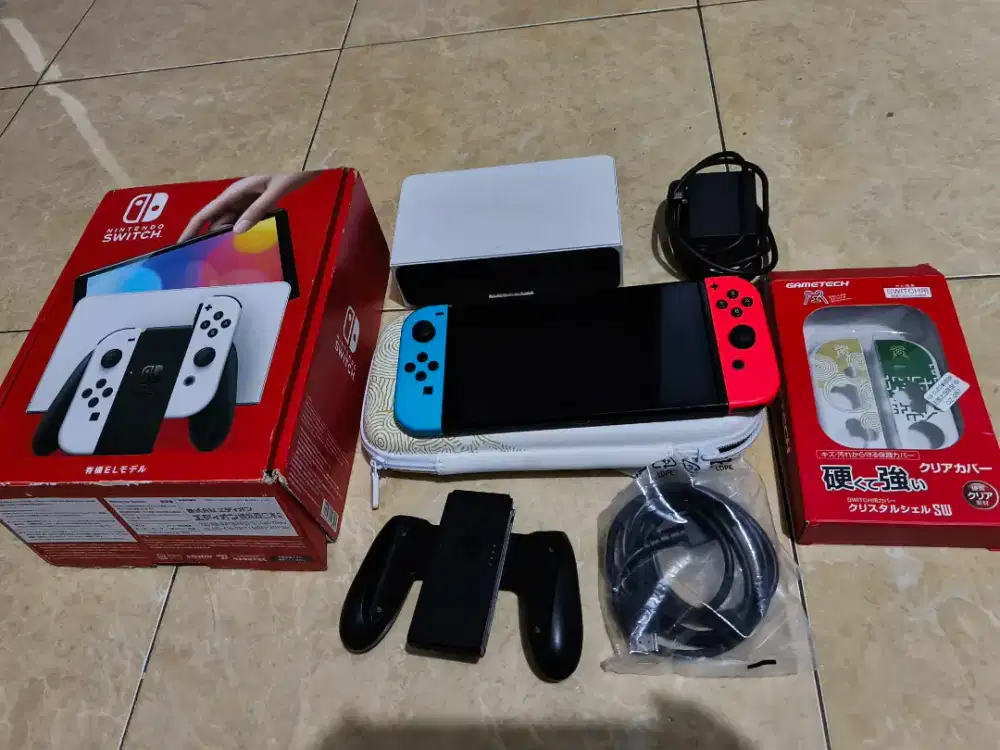 nintendo switch oled ofw fullset bisa tt/bt