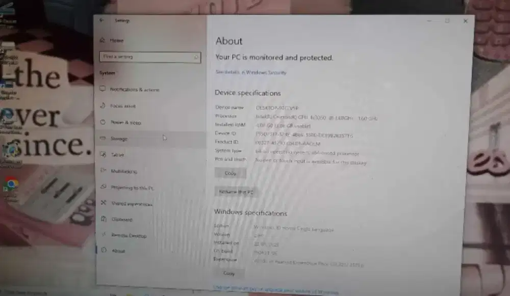 Komputer merk HP All-In-One PC,  kondisi noken, nego tipis, minat chat