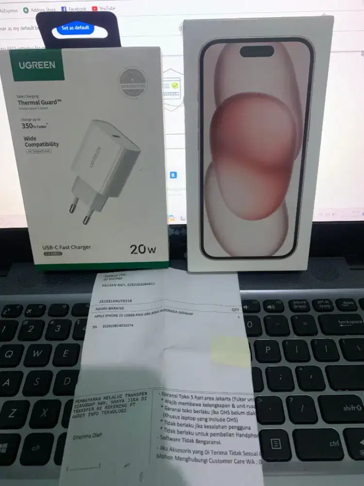 iPhone 15 128GB new segel ibox