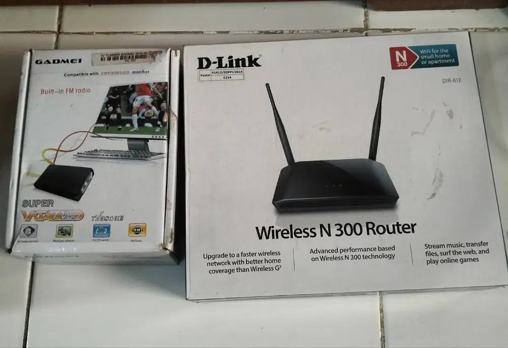 Dijual D-Link 612 Wireless N 300 Router & Gadmei Super VGA TvBox