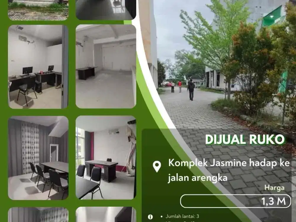 Dijual Ruko Komplek Jasmine Pekanbaru Kota Siap Usaha!
