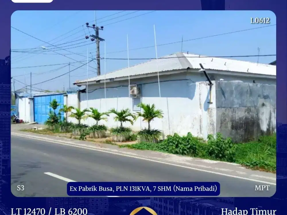 DIJUAL GUDANG MOJOKERTO LAMONGAN SHM EX PABRIK 7 SHM 1 LANTAI