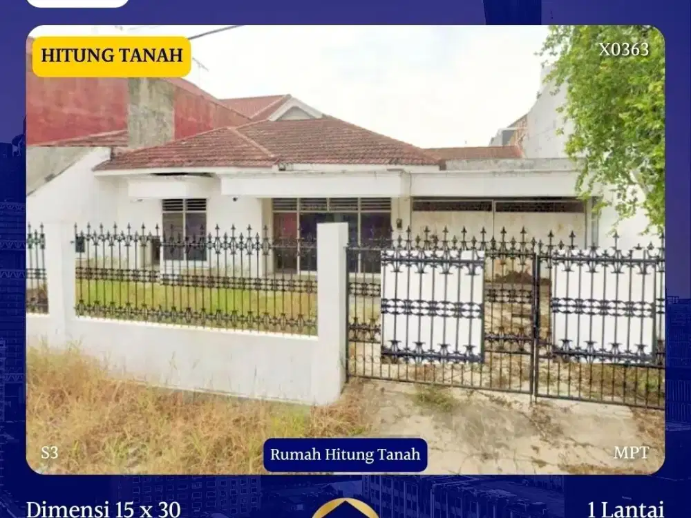 JUAL HITUNG TANAH RUMAH DHARMAHUSADA INDAH BARAT SURABAYA
