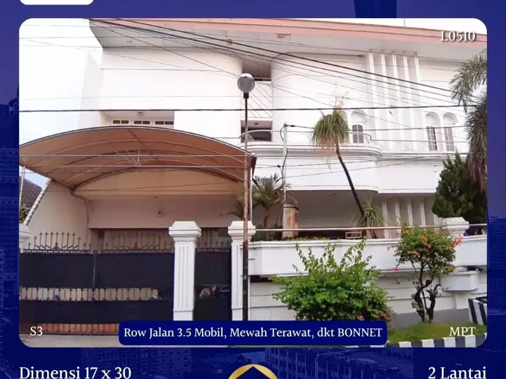 DIJUAL RUMAH BESAR TERAWAT MANYAR KERTOARJO DKT BONET MERR SHM 2 LT