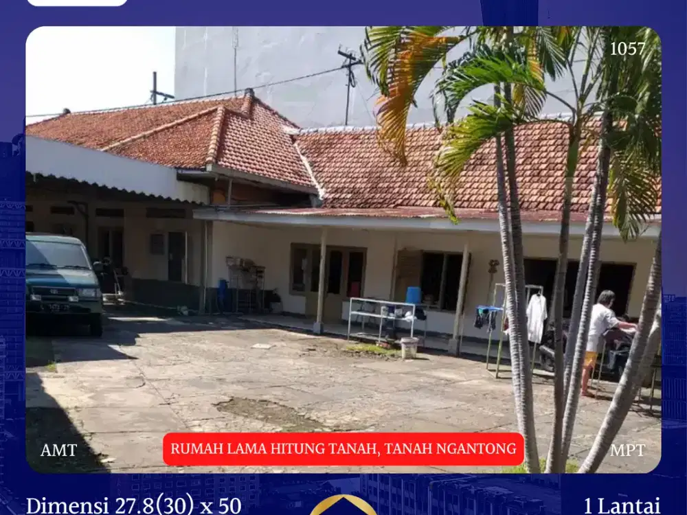 DIJUAL RUMAH HITUNG TANAH PUSAT KOTA RAYA ARJUNA NGANTONG STRATEGIS