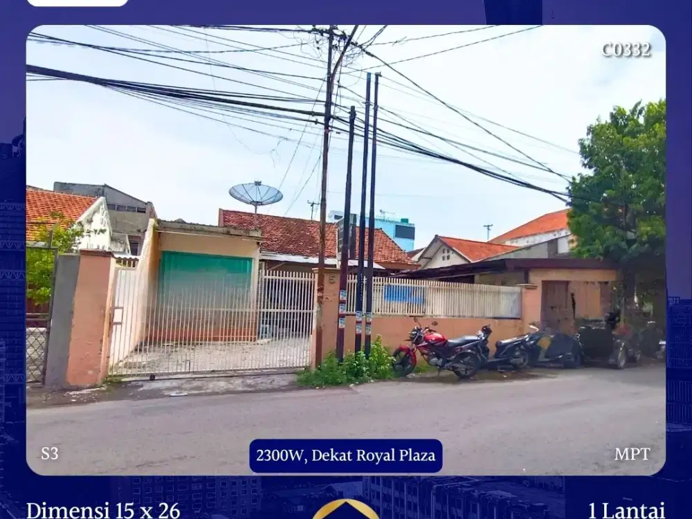 JUAL RUMAH JETIS KULON SHM DEKAT ROYAL PLAZA SURABAYA