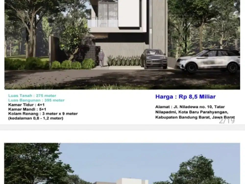 Rumah Mewah With Pool Furnished di Nilapadmi Kota Baru Parahyangan