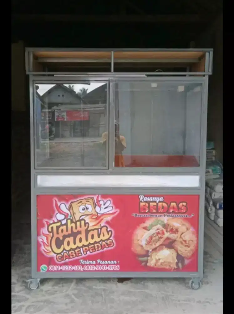 Gerobak jualan rangka Full besi