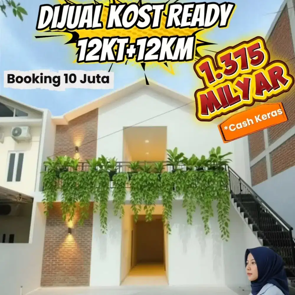 JUAL KOST READY 12KT 1.375M SAMPINGQ GRIYA BOROBUDUR TEMBALANG UNDIP