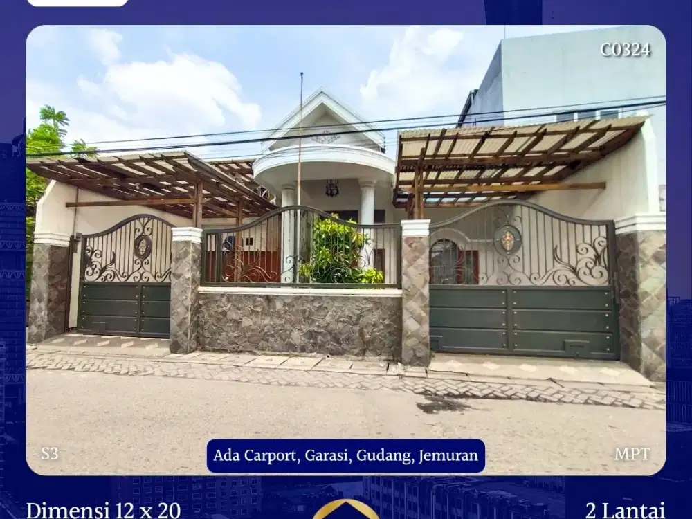 JUAL RUMAH KARANG REJO SURABAYA SHM LEBAR 12 WONOKROMO