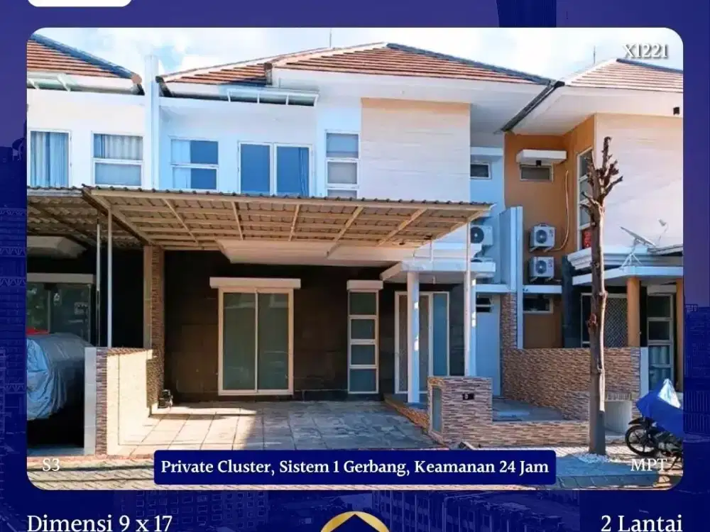 JUAL RUMAH BABATAN PANTAI GREENVILLE SURABAY PRIVATE CLUSTER