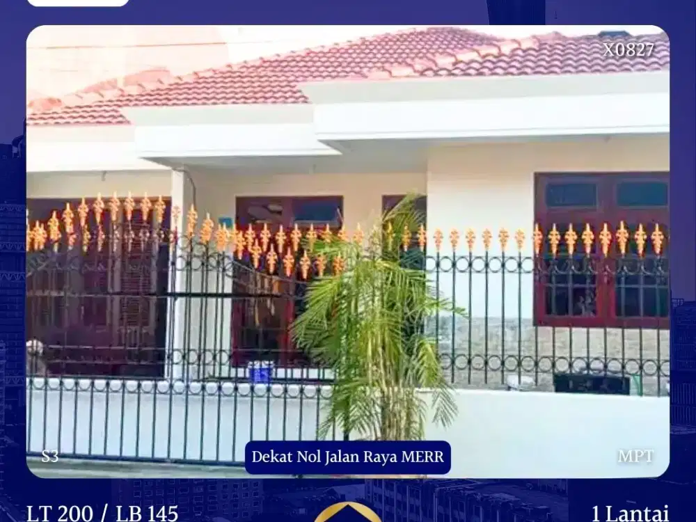 JUAL RUMAH KLAMPIS SEMOLO TIMUR SHM DEKAT RAYA MERR