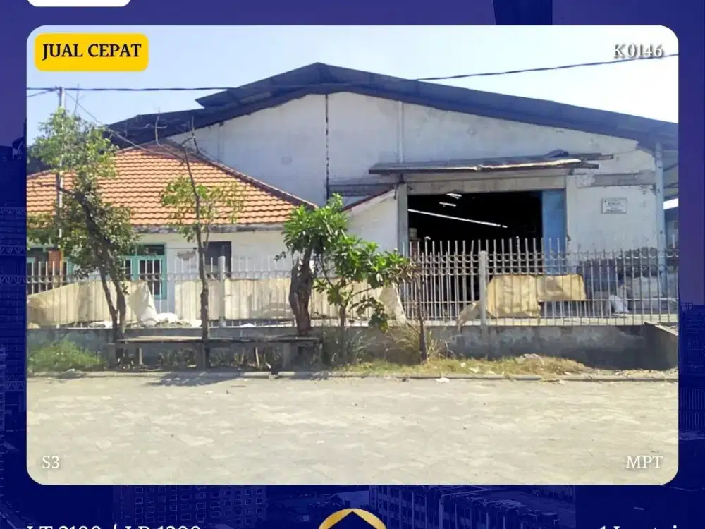 Dijual Gudang Kalianak Asemrowo Surabaya Jual Cepat SHM Dkt Tol Margomulyo Banyuurip Demak