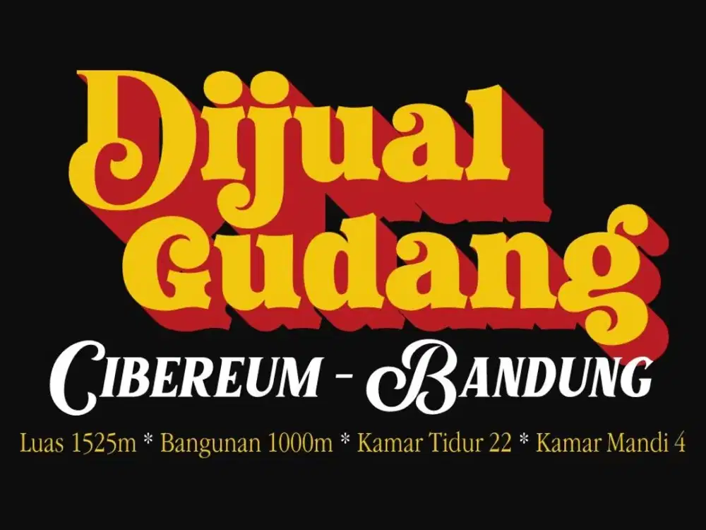 JUAL GUDANG MURAH CIBEREUM, BANDUNG, CIMAHI, ANDIR, SUDIRMAN, RAJAWALI