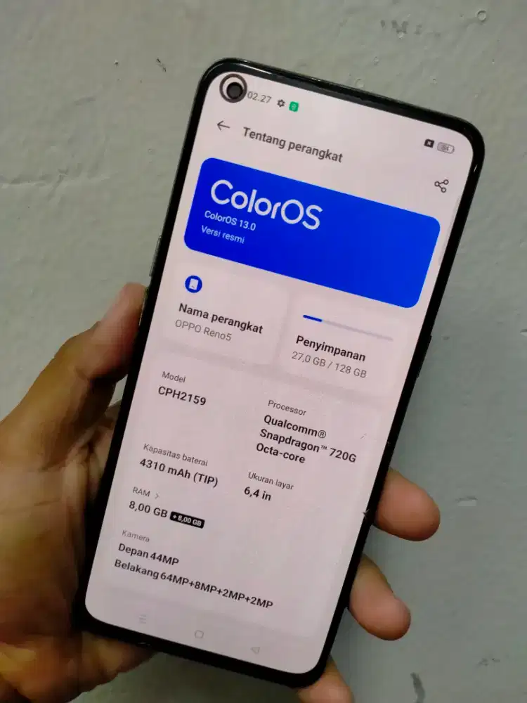 HP OPPO RENO 5 4G RAM 8+8/128GB