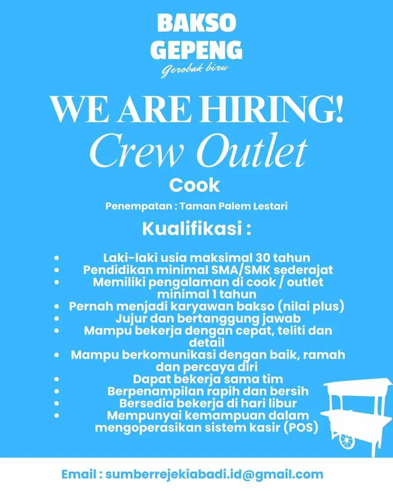 Cook outlet bakso gepeng
