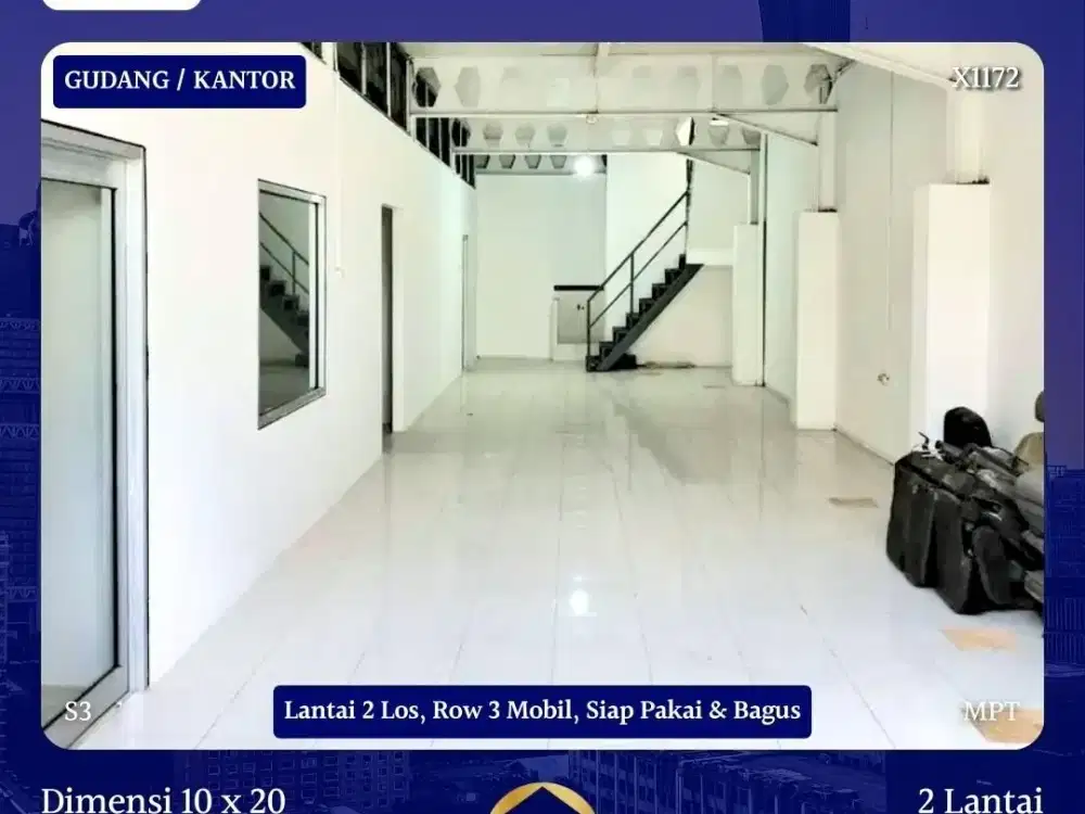 DIJUAL GUDANG SIDOSERMO INDAH SURABAYA SHM KANTOR WORKSHOP 2LT ROW BSR