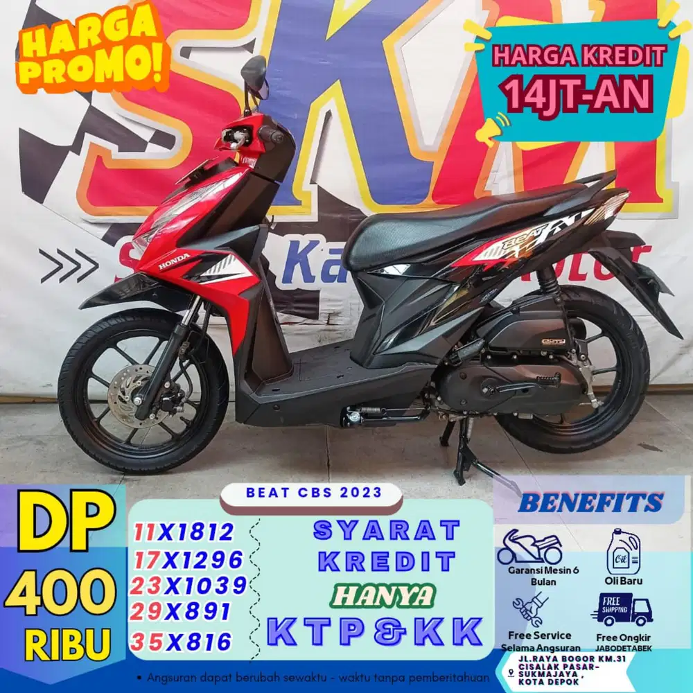 Kredit DP 400rb proses 1hari beat 2023