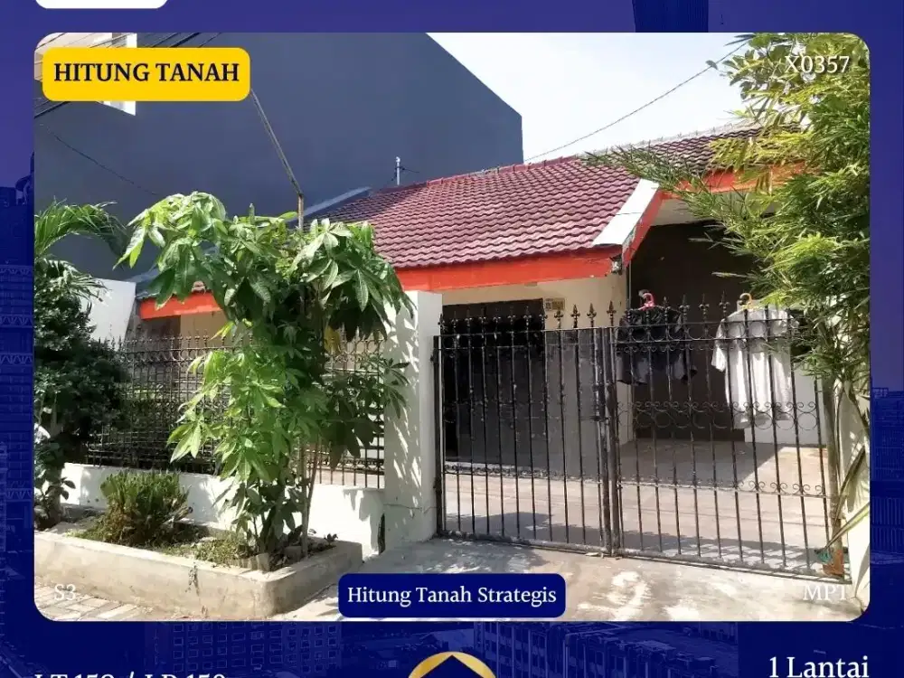JUAL RUMAH HITUNG TANAH SUTOREJO SELATAN SURABAYA SHM