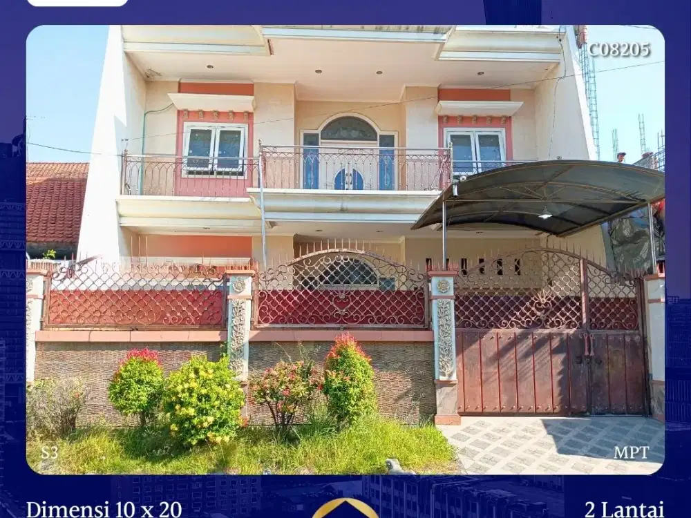 JUAL RUMAH BABATAN PANTAI SURABAYA LEBAR 10 SHM