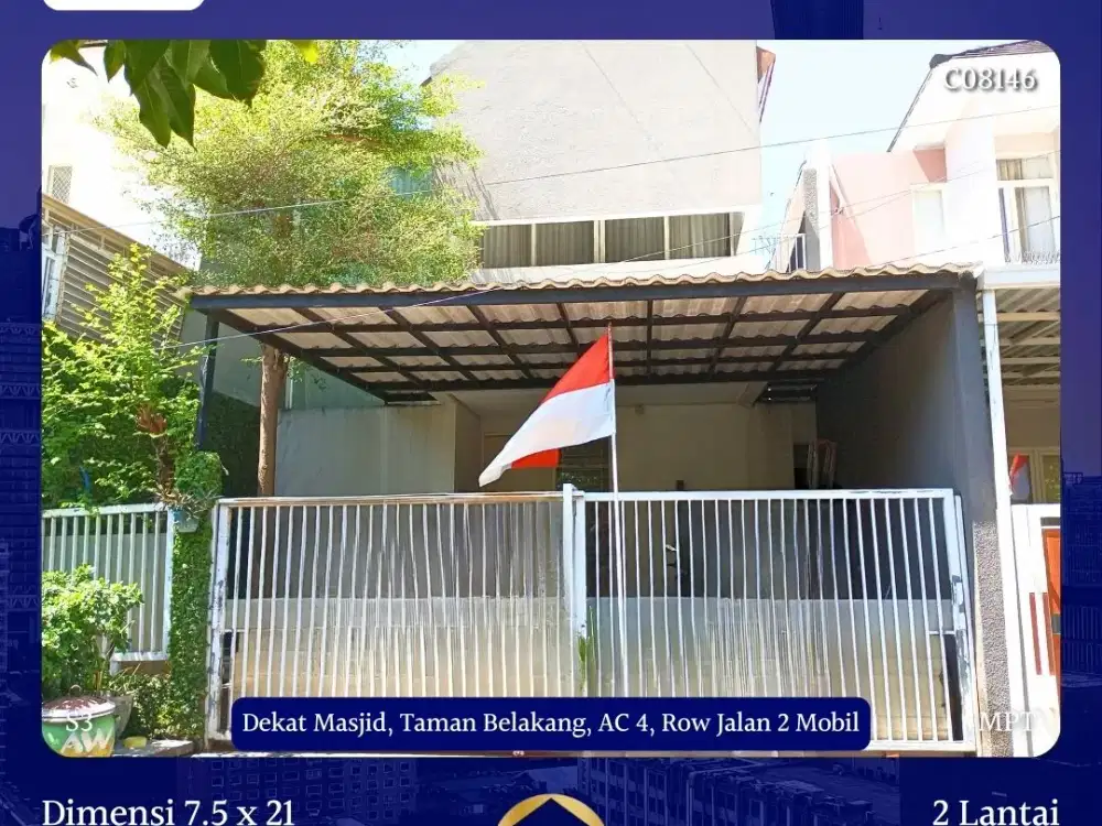 JUAL RUMAH GUNUNGSARI INDAH SURABAYA DEKAT MASJID