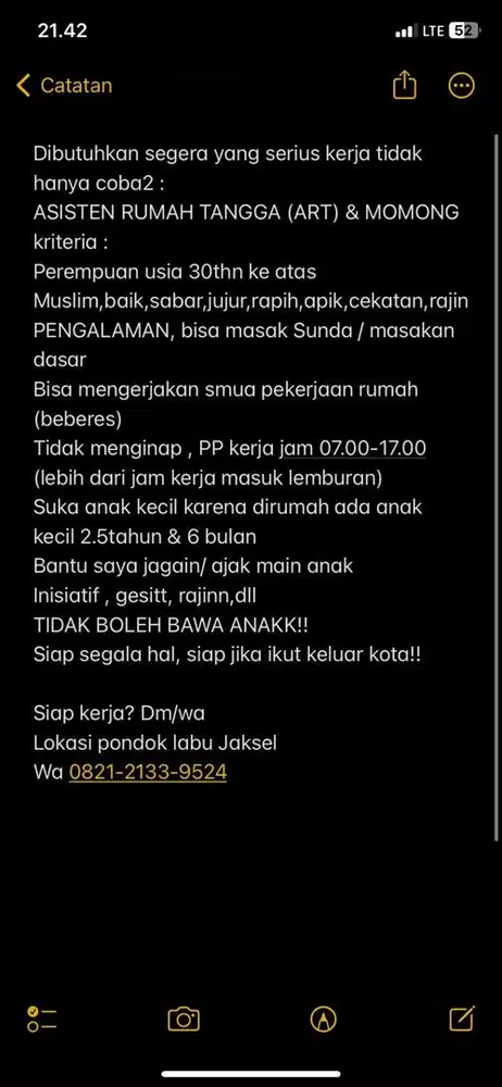 DIBUTUHKAN ART+ MOMONG