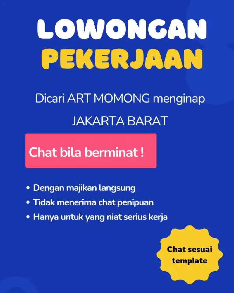 LOWONGAN ART MOMONG MENGINAP