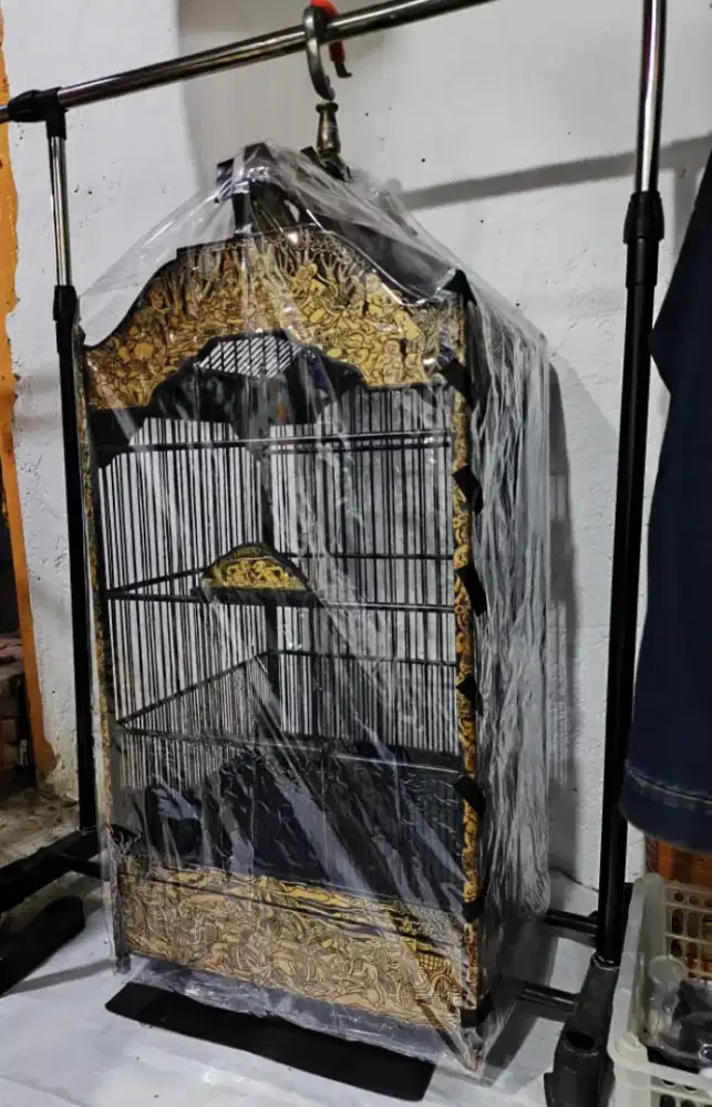 Kandang burung ivent lomba. Ukiran jati asli