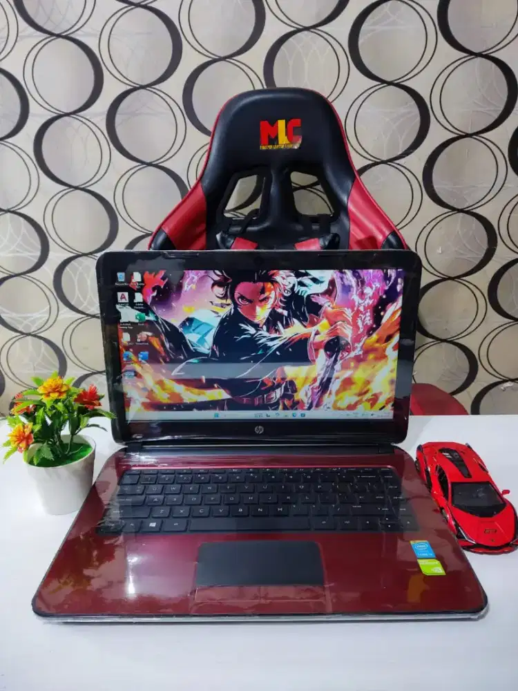 HP 14 F36 Merah [RAM 8Gb/SSD+HDD/ DUAL VGA]
