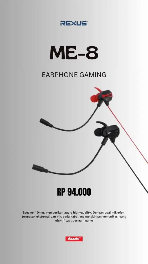 Rexus earphone gaming Vonix Me-8