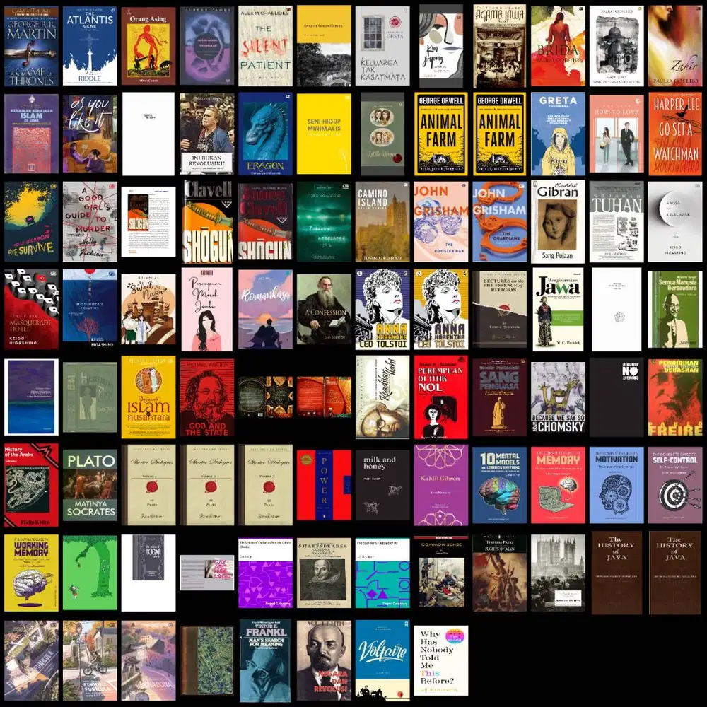 Novel Digital 100 Judul Penulis Luar Negri terjemahan B.Indo