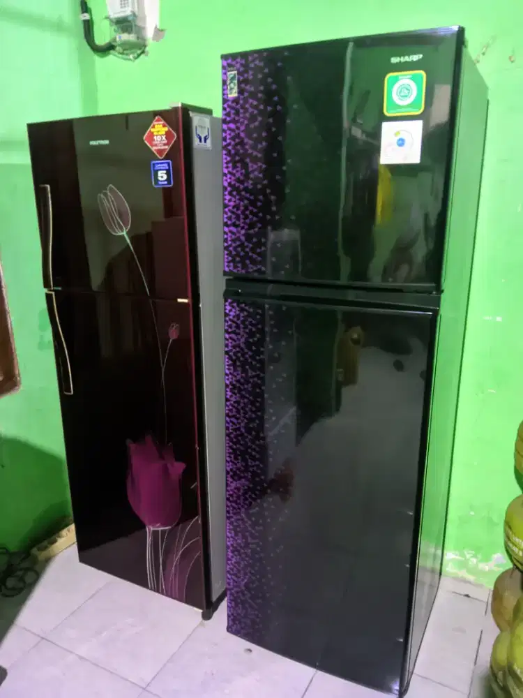 Kulkas 2 pintu sharp dan polytron