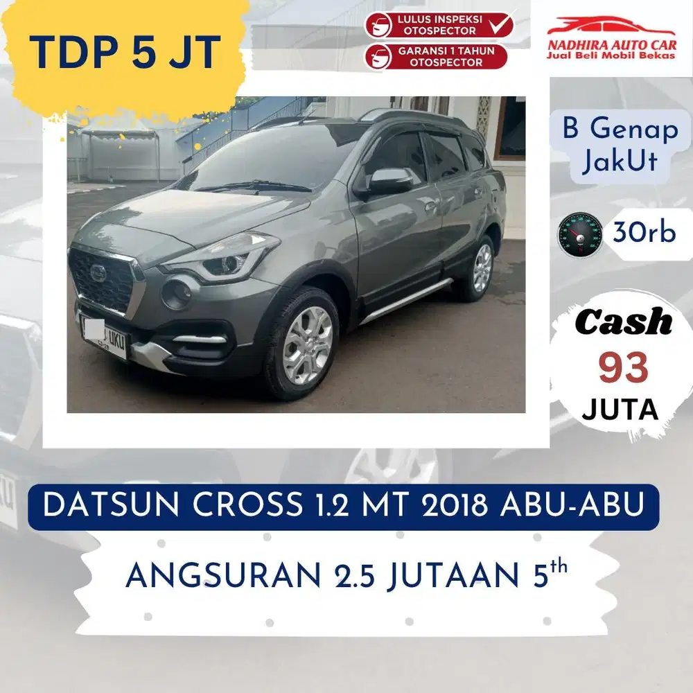 Promo TDP 5 Juta Datsun Cross 1.2 MT 2018 Abu-abu
