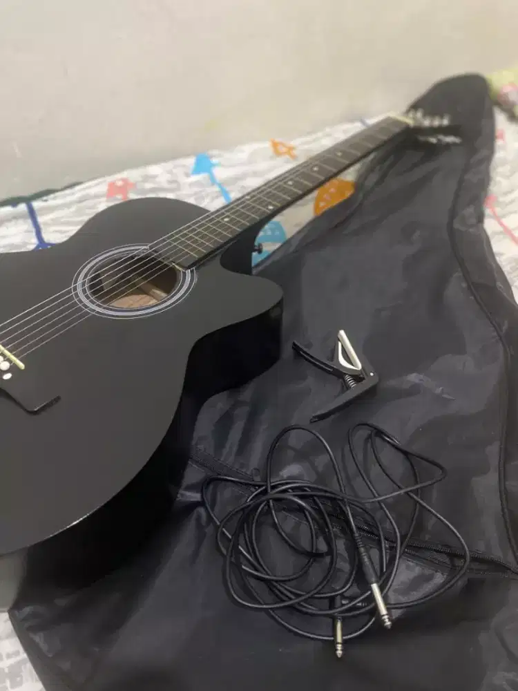 Guitar akustik electrik fullset