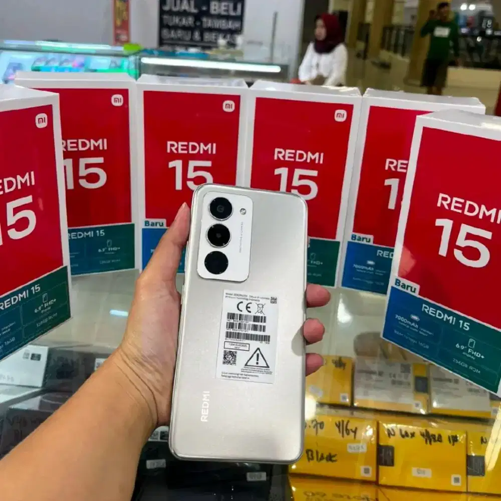 REDMI 15 8/128-8/256 BARU ORIGINAL GARANSI RESMI 12 BULAN