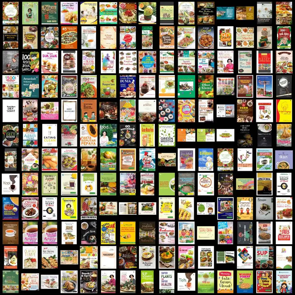 Buku Digital Ebook 200+ Judul Buku Resep Masakan sehari hari dan UMKM