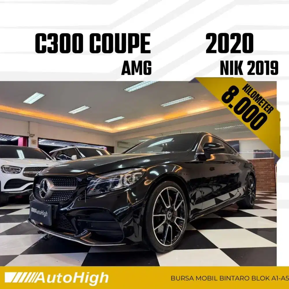 DP10% [Km8.000] C300 Coupe AMG 2019 Black Reg 2021 #AUTOHIGH