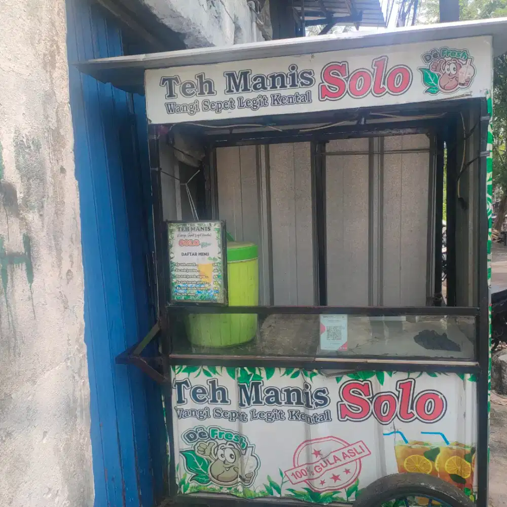 Gerobak teh solo fullset tinggal pakai