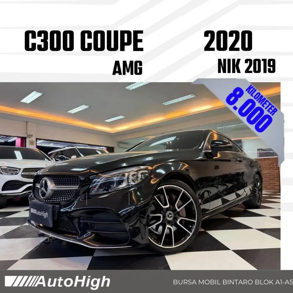 DP10% [Km8.000] C300 Coupe AMG 2019 White Reg 2021 #AUTOHIGH