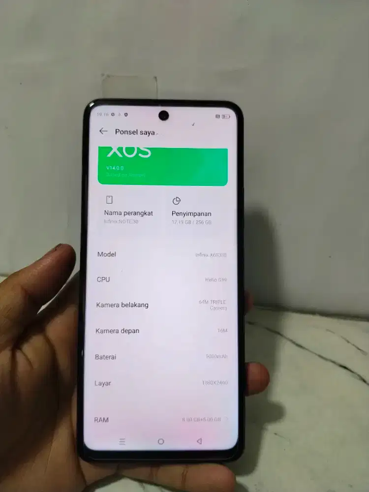 Infinix note 30 ram 8+5
