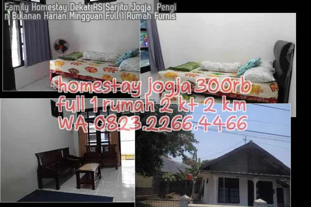 Family Homestay Dekat RS Sarjito Jogja  Pengin Bulanan Harian Mingguan