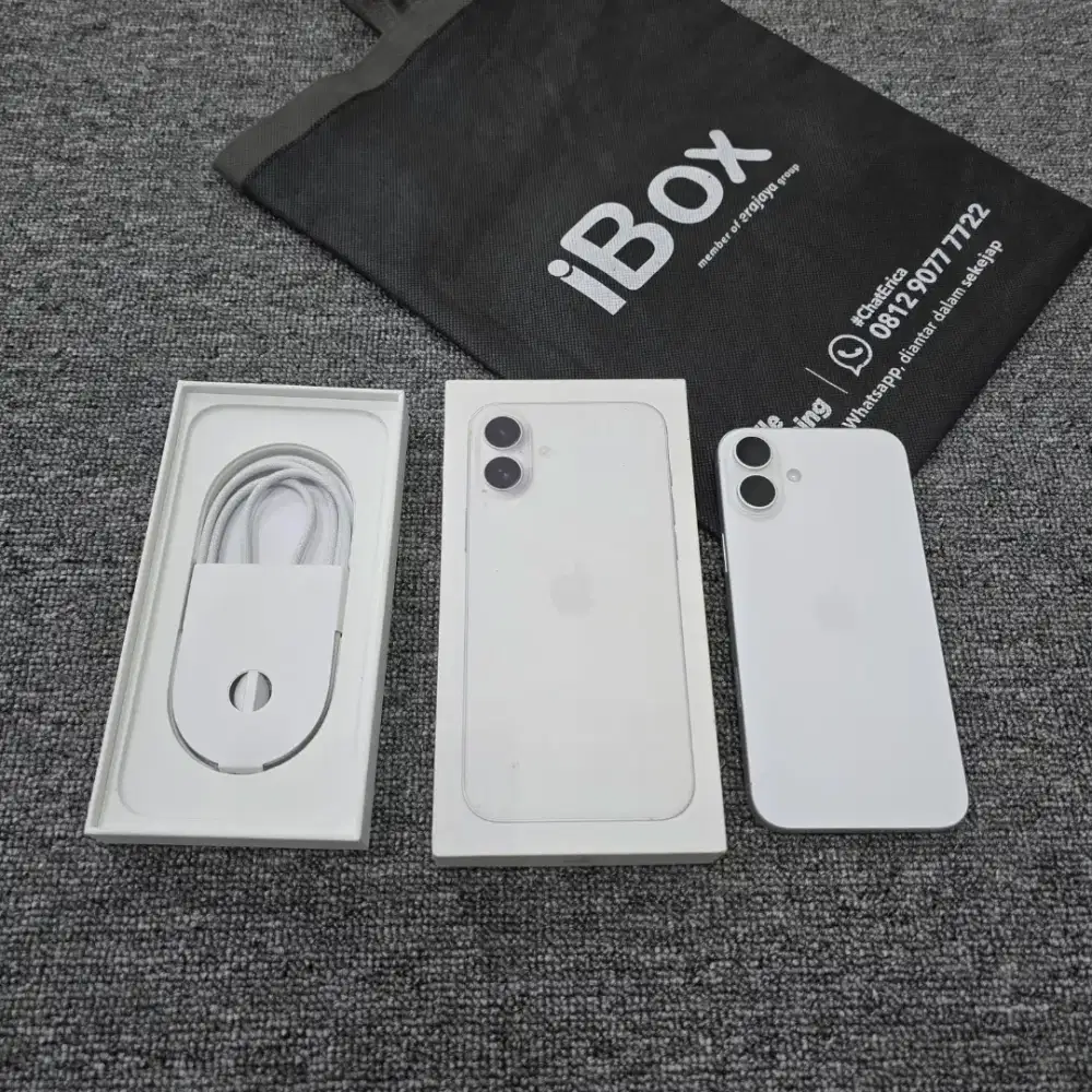 iPhone 16 plus 128GB iBox second rasa baru