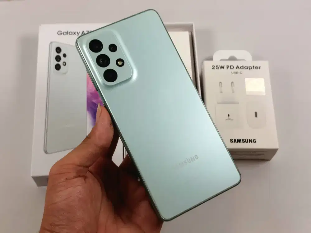 Samsung Galaxy A73 5G NFC 256 Mulus Fullset Resmi SEIN