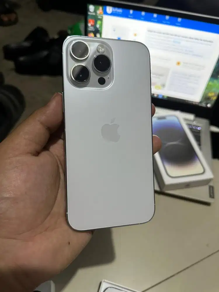 IPHONE 14 PROMAX SILVER 128 GB FULLSET INTER MULUS