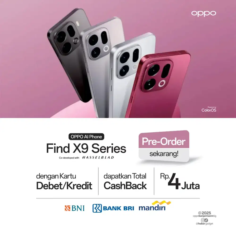 PROMO HP OPPO FIND X9 CASBACK/DISKON 4 JT