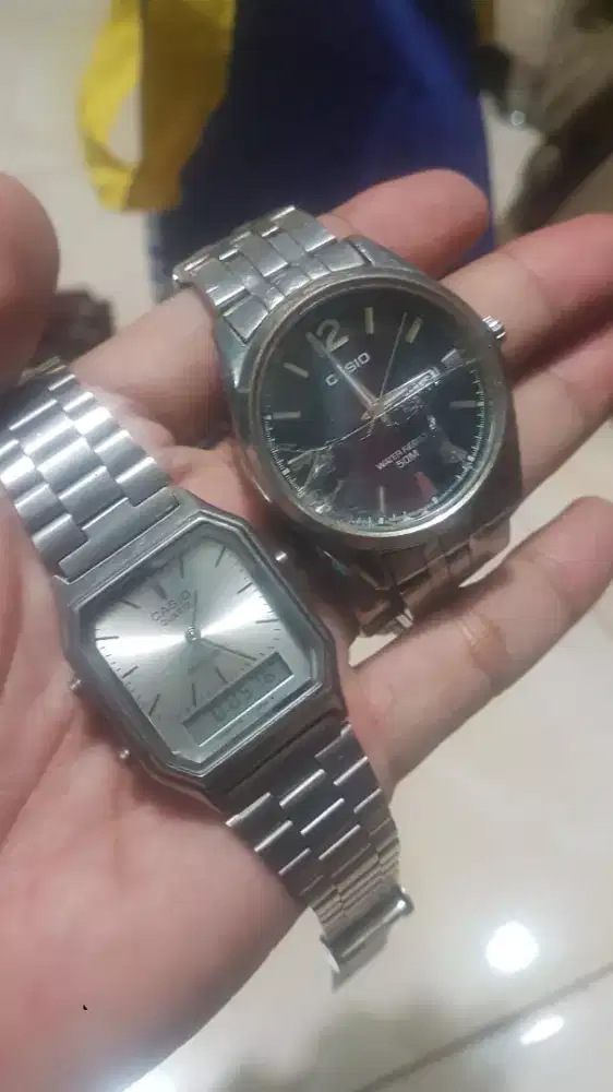 jam casio rantai bonus bahan