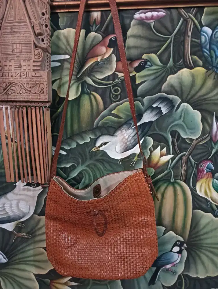 Di jual tas rajut kulit like new