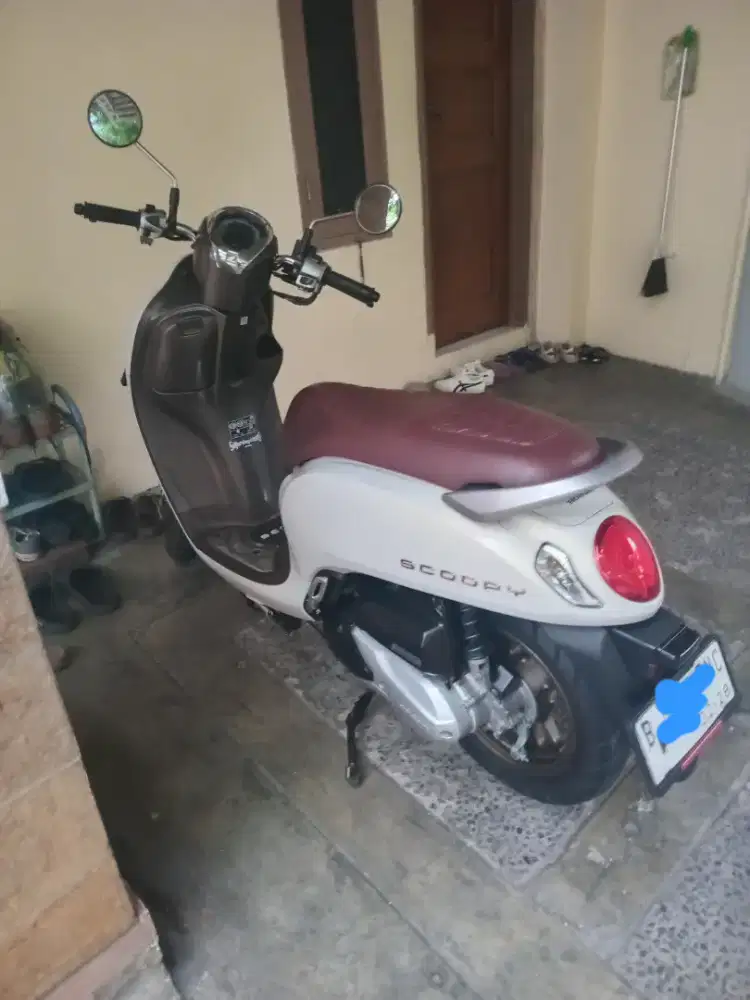 Scoopy peertige keyles mesin alus terawat pajak hidup plat pajang
